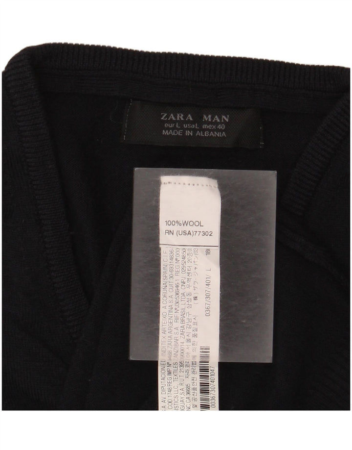 Мужская майка ZARA, большая темно-синяя шерсть