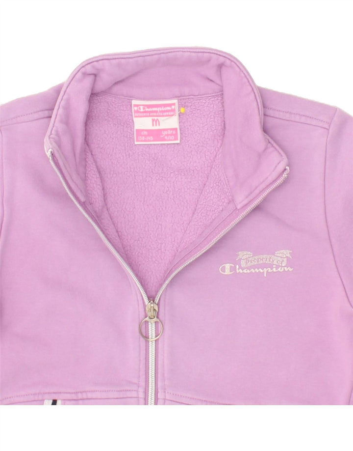 CHAMPION Girls Tracksuit Top Jacket 9-10 Years Medium  Purple Vintage Champion and Second-Hand Champion from Messina Hembry 