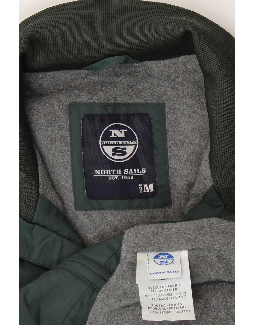 Мужская куртка-бомбер North Sails UK 38, средний зеленый нейлон