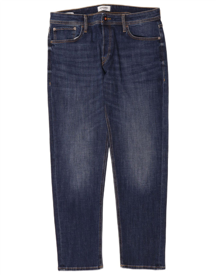 Мужские узкие джинсы Jack & Jones W34 L32 синие, хлопок