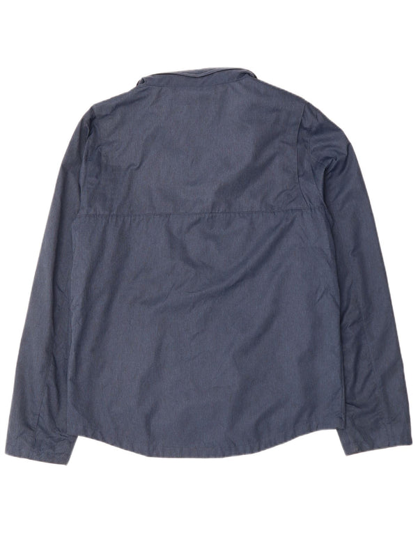 JACK WILLS Mens Hooded Windbreaker Jacket UK 40 Large Navy Blue Polyamide