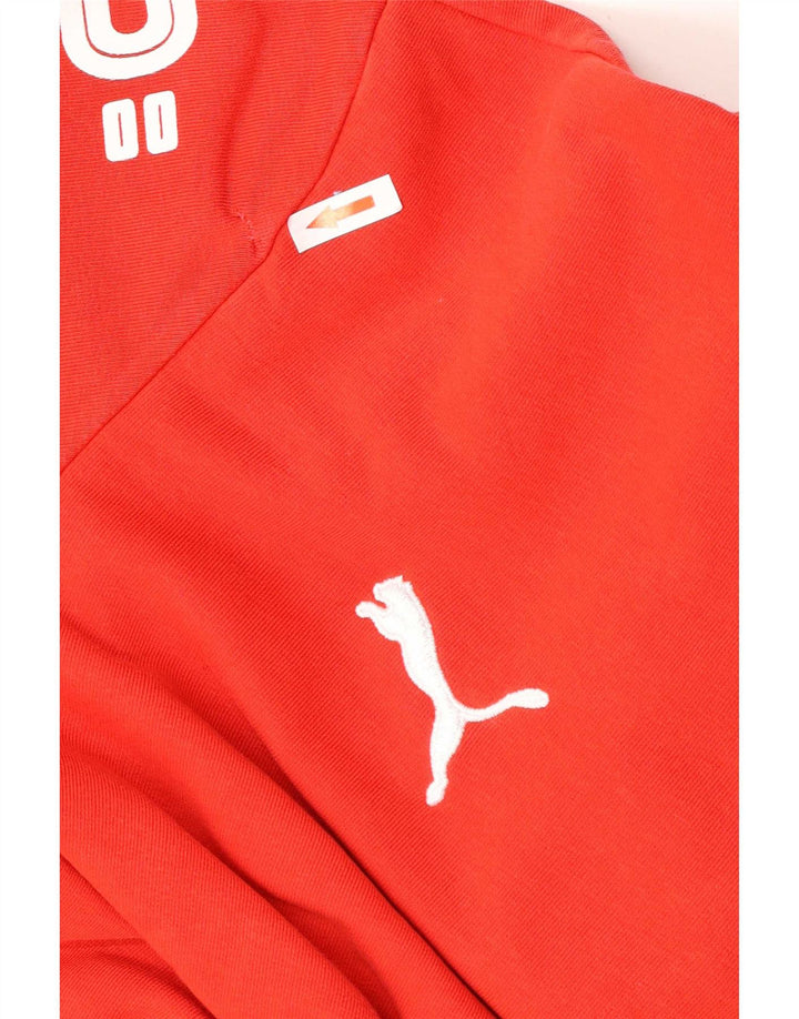 Мужской джемпер с капюшоном с рисунком Puma, средний красный