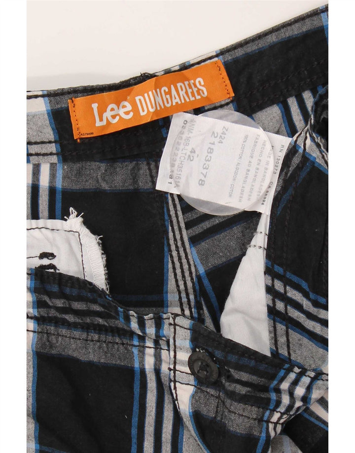 Мужские шорты карго Lee W42 2XL, черные в клетку, хлопок
