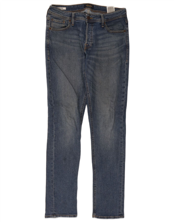 Мужские узкие джинсы Jack & Jones GLENN W31 L34, синий хлопок