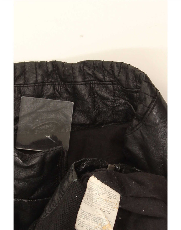 Винтажная мужская кожаная куртка IT 54 2XL черная