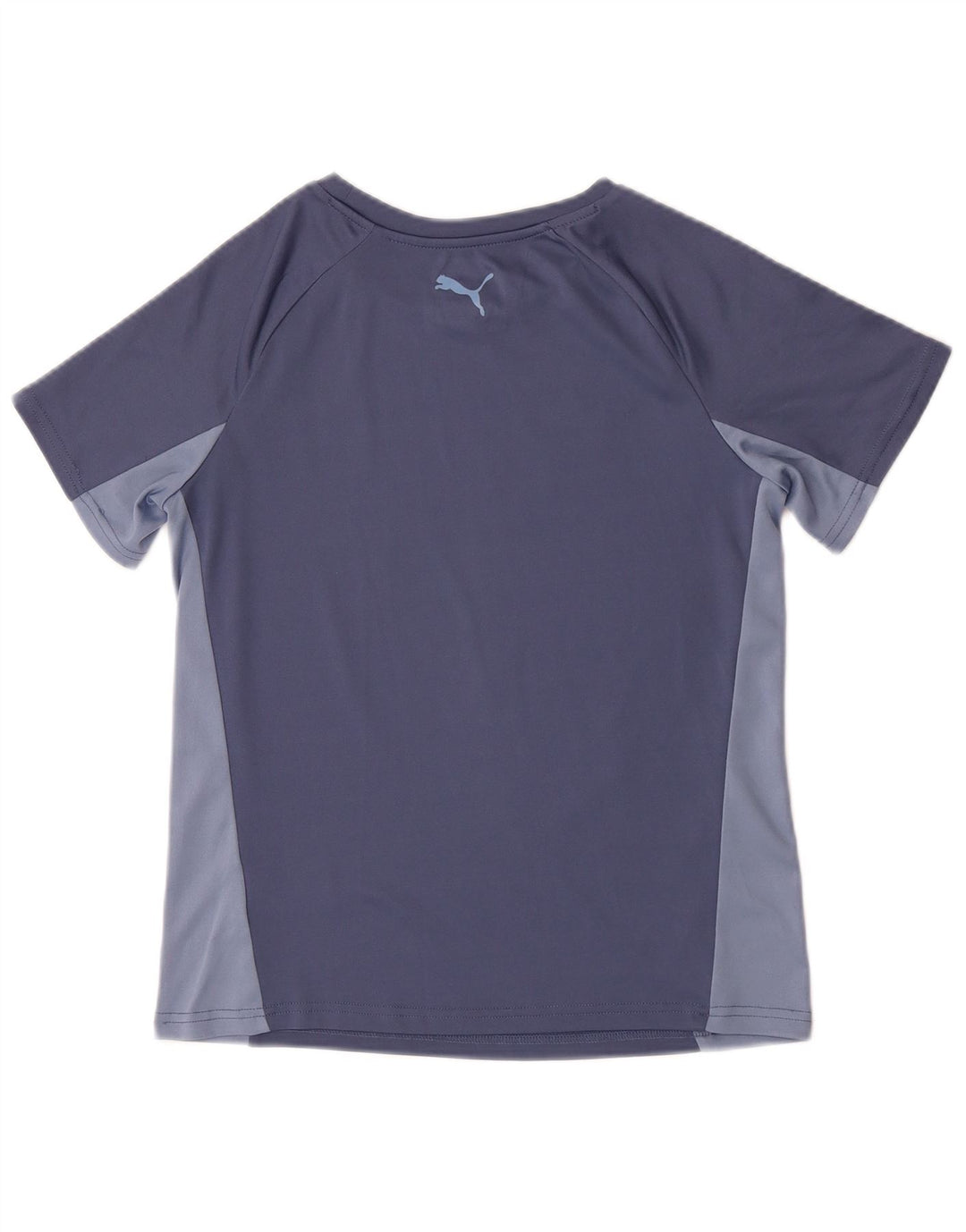 Женская футболка с рисунком Puma Top UK 12, средний синий цвет, полиэстер с цветными блоками