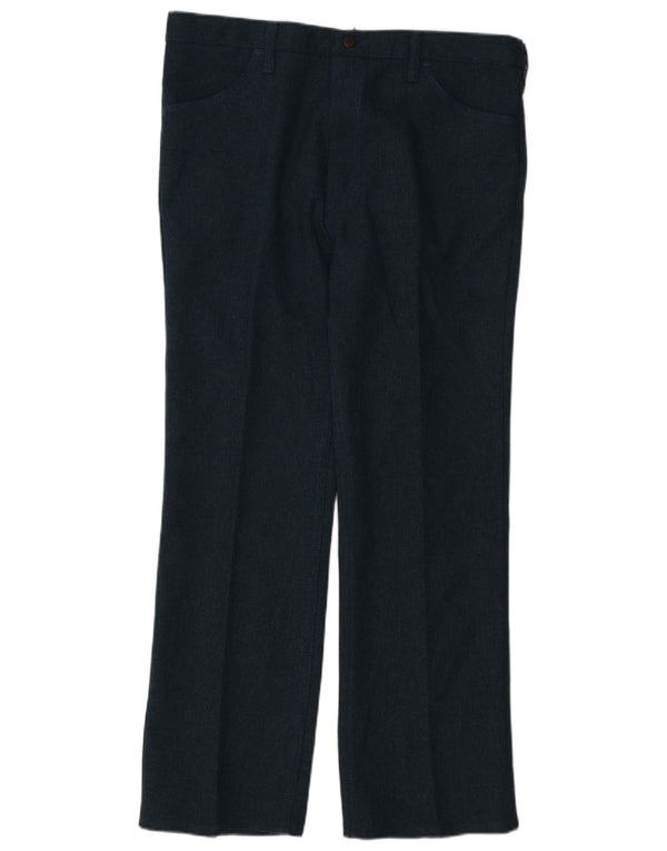 Мужские прямые повседневные брюки WRANGLER W38 L30 темно-синего цвета из полиэстера