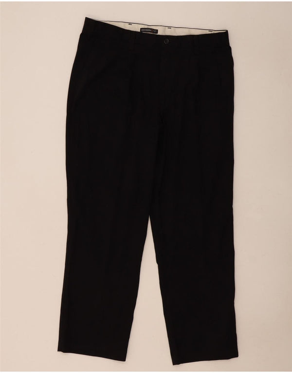 Dockers Mens Pegged Chino Trousers W36 L32 Black Cotton