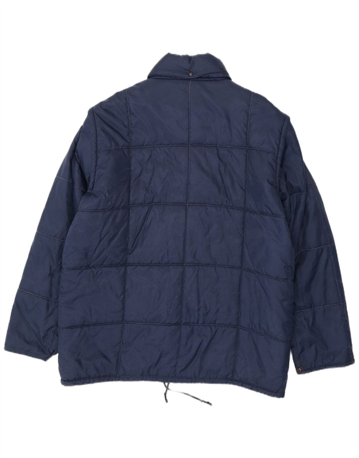 Винтажная мужская стеганая куртка UK 42 XL темно-синяя