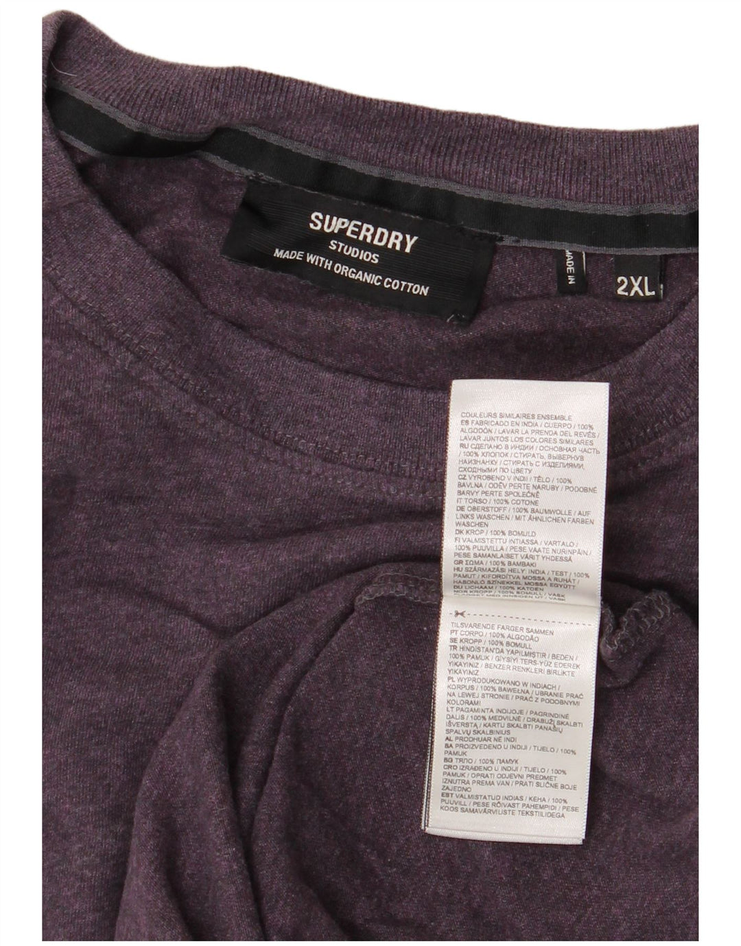 Мужская футболка Superdry Top 2XL Фиолетовый хлопок