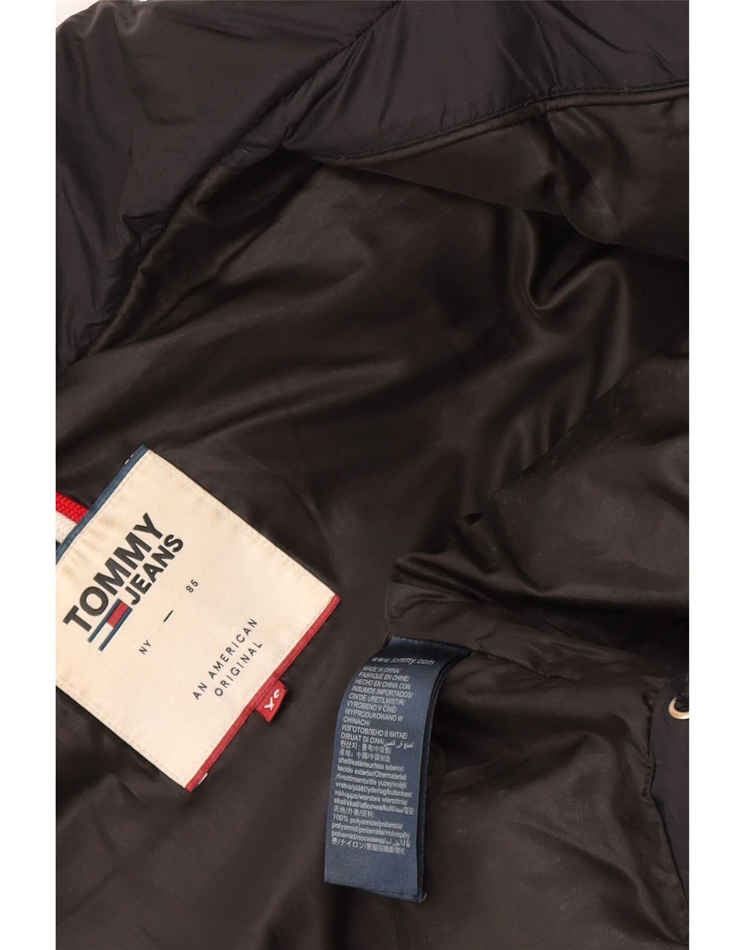 Мужская стеганая куртка Tommy Hilfiger UK 34 XS черная из полиамида