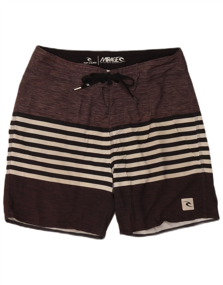 Мужские шорты для плавания Rip Curl Mirage, полиэстер среднего серого цвета в полоску