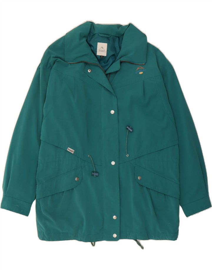 MC KINLEY Womens Trench Coat EU 42 Large Turquoise Polyester Vintage MC Kinley and Second-Hand MC Kinley from Messina Hembry 