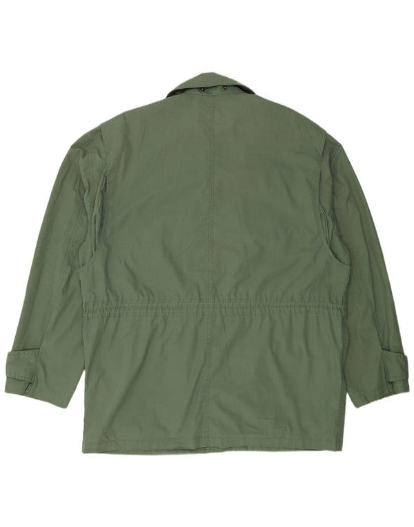 Винтажная мужская куртка UK 42 XL, зеленый полиэстер