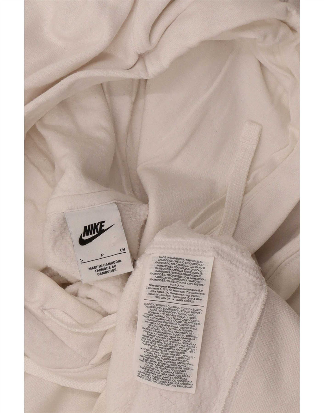 Мужской джемпер с капюшоном Nike, маленький белый, хлопковый