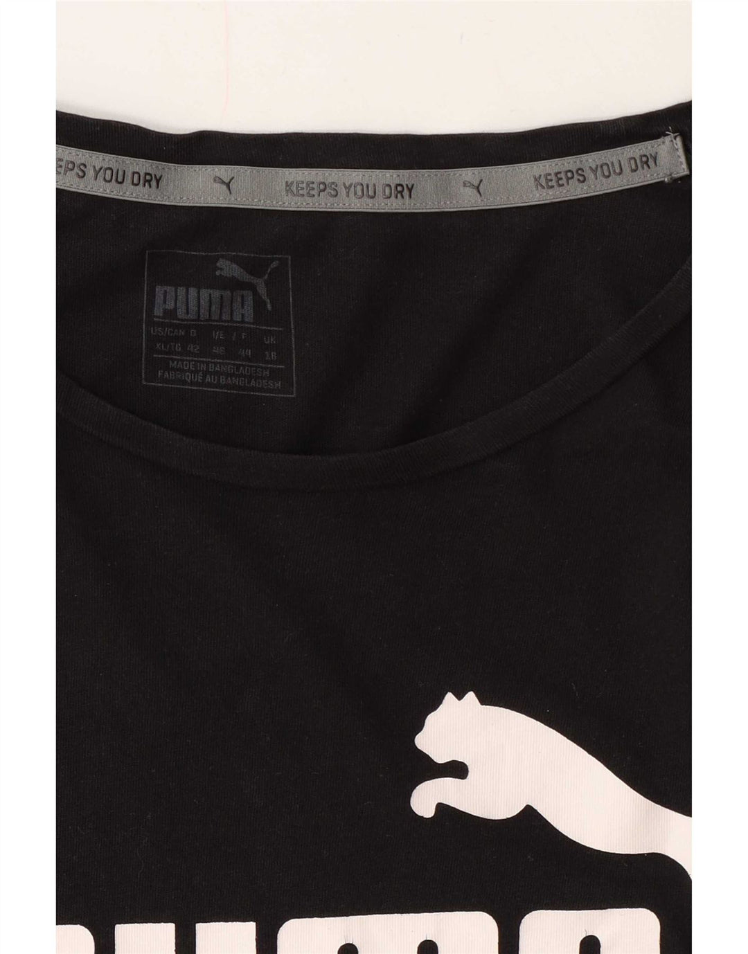 Женская футболка с рисунком Puma Top UK 16, большая черная