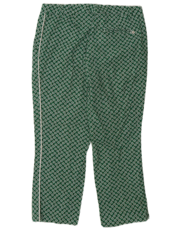 Conte of Florence Женские укороченные брюки IT 44 Medium W30 L23 Зеленый цветочный