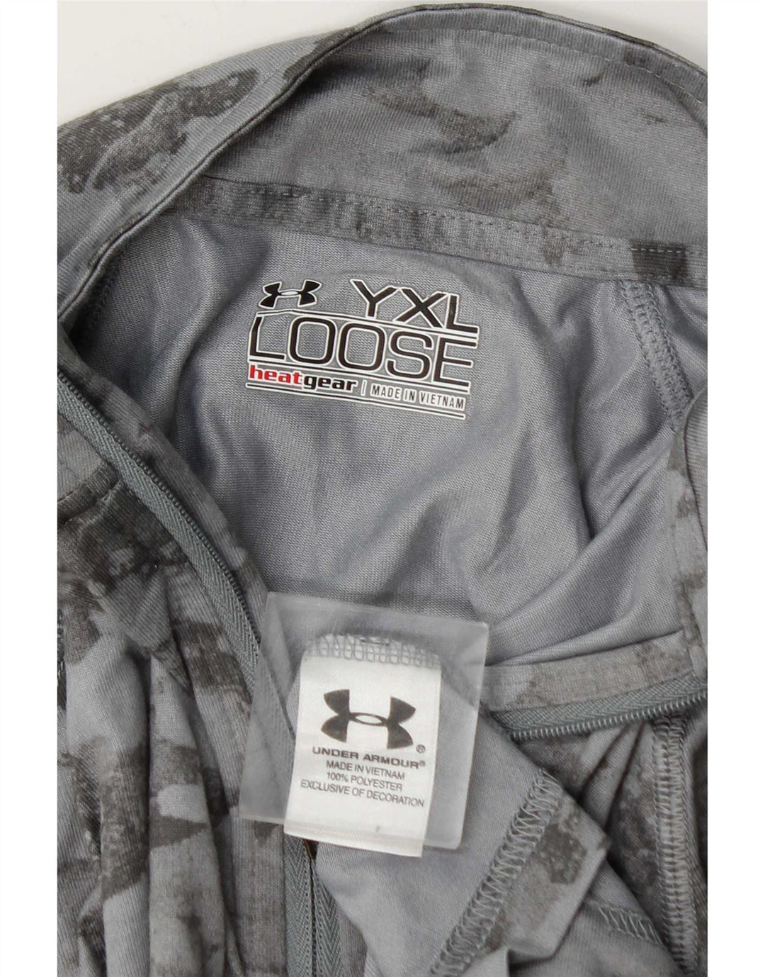 Пуловер с воротником на молнии для мальчиков Under Armour, спортивный костюм, топ 13–14 лет, размер XL, серый