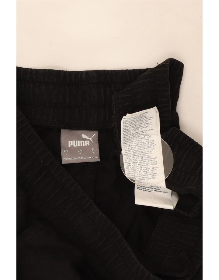 Мужские спортивные шорты Puma, большие черные хлопковые