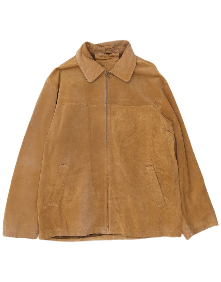Мужская замшевая куртка LERROS UK 42 XL бежевая кожаная