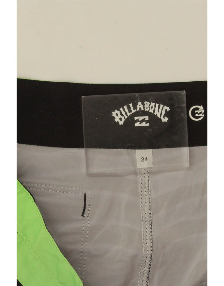Мужские шорты для плавания Billabong, большие черные полиэстер с геометрическим рисунком