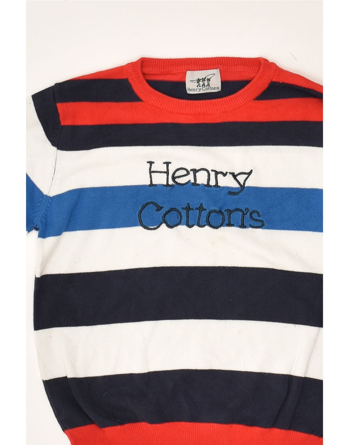 HENRY COTTONS Boys Graphic Crew Neck Jumper Sweater 5-6 Years White | Vintage Henry Cottons | Thrift | Second-Hand Henry Cottons | Used Clothing | Messina Hembry 