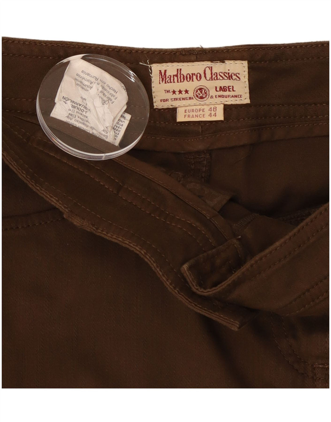 Женская юбка-трапеция Marlboro Classics EU 48 XL W36 Коричневая классическая хлопковая юбка