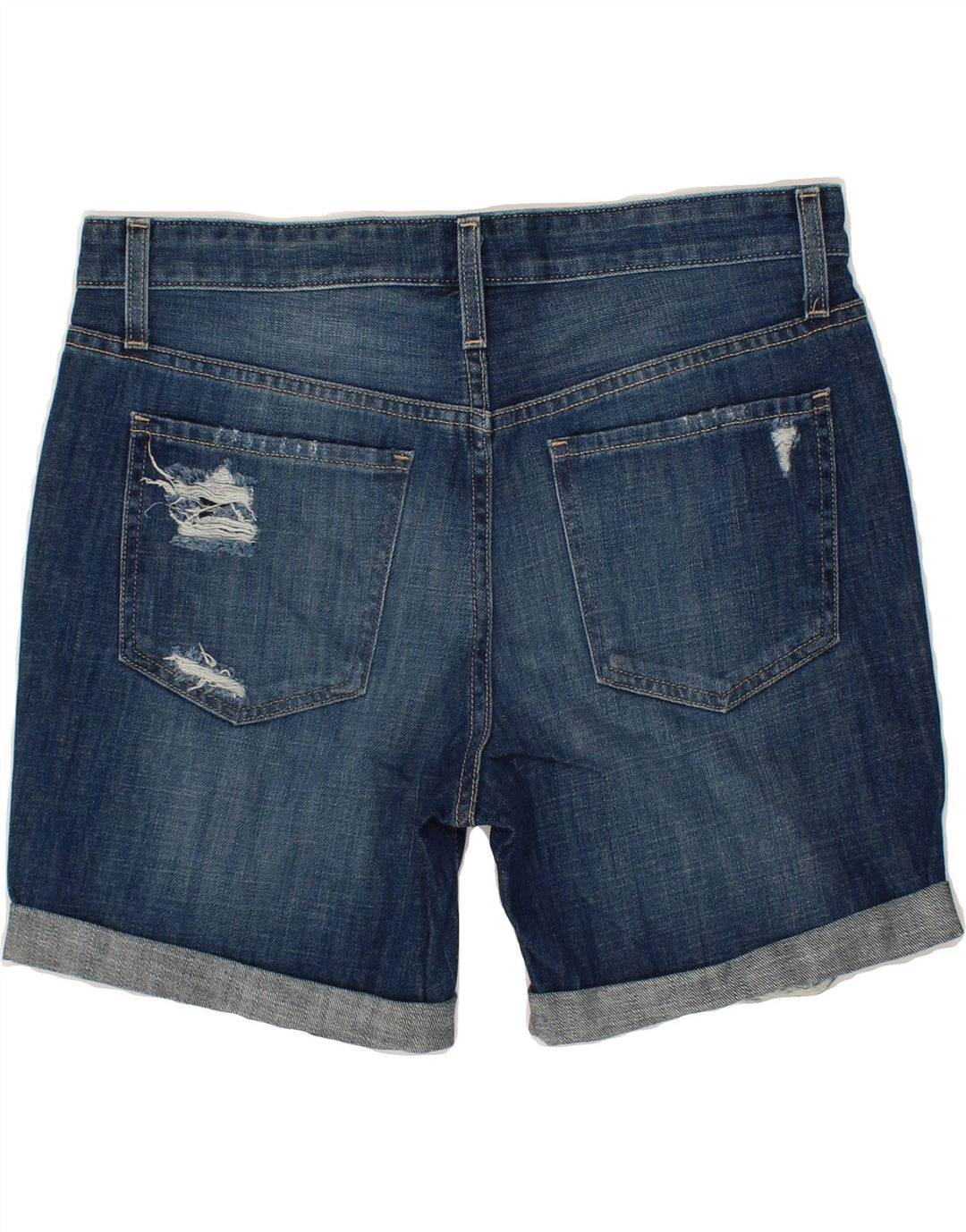 MOSSIMO Womens Boyfriend Distressed Denim Shorts US 6 Medium W32 Blue Vintage Mossimo and Second-Hand Mossimo from Messina Hembry 