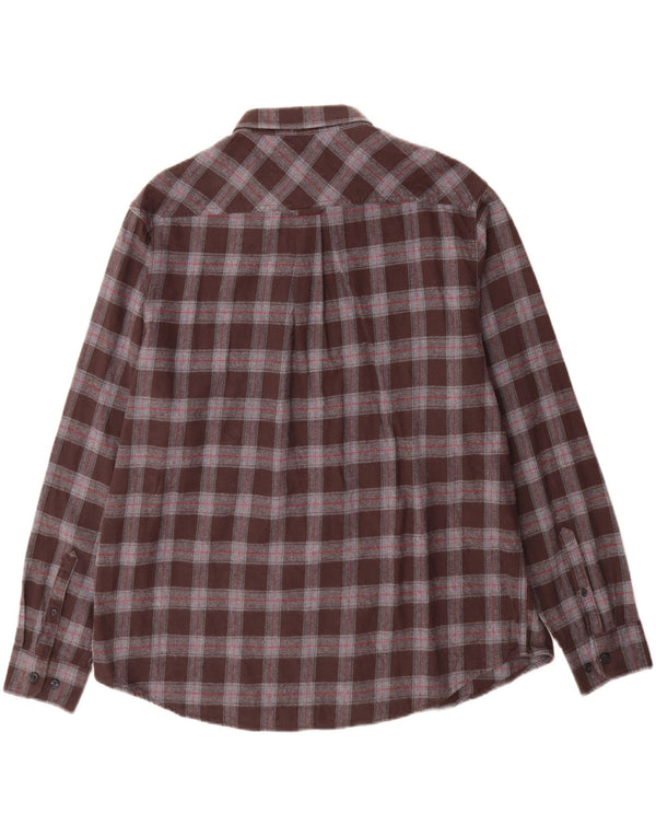 Мужская фланелевая рубашка James Pringle 2XL, коричневая клетка, хлопок