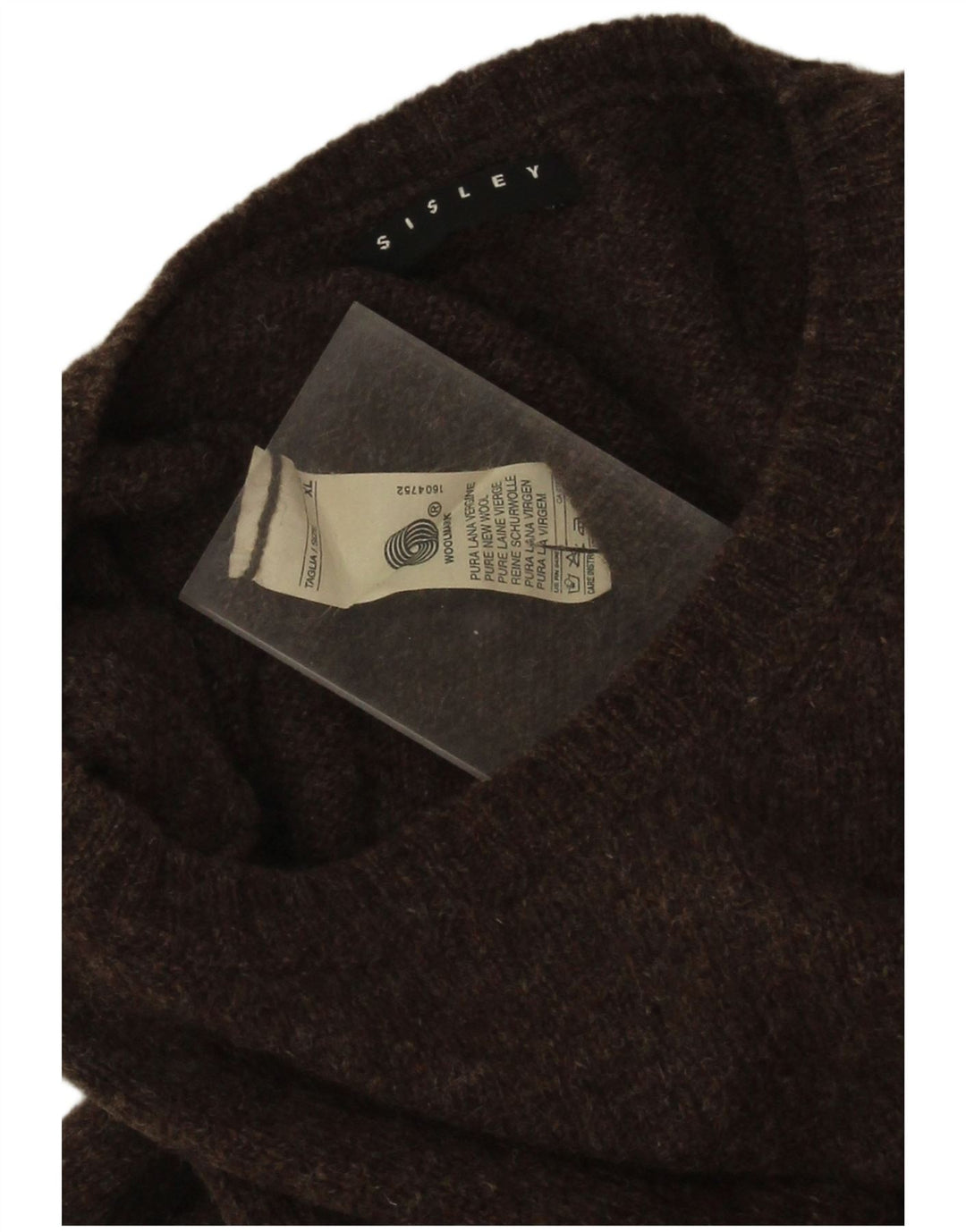 Мужская майка-майка Sisley XL коричневая из натуральной шерсти