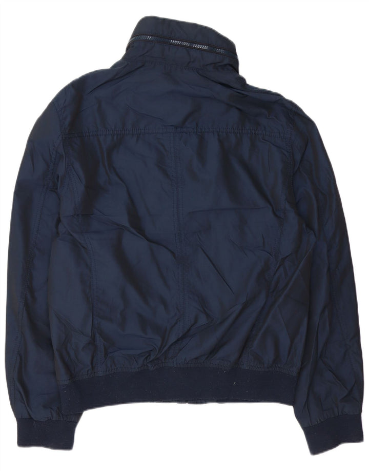 Мужская куртка-бомбер с капюшоном Zara UK 42 XL, темно-синий полиэстер