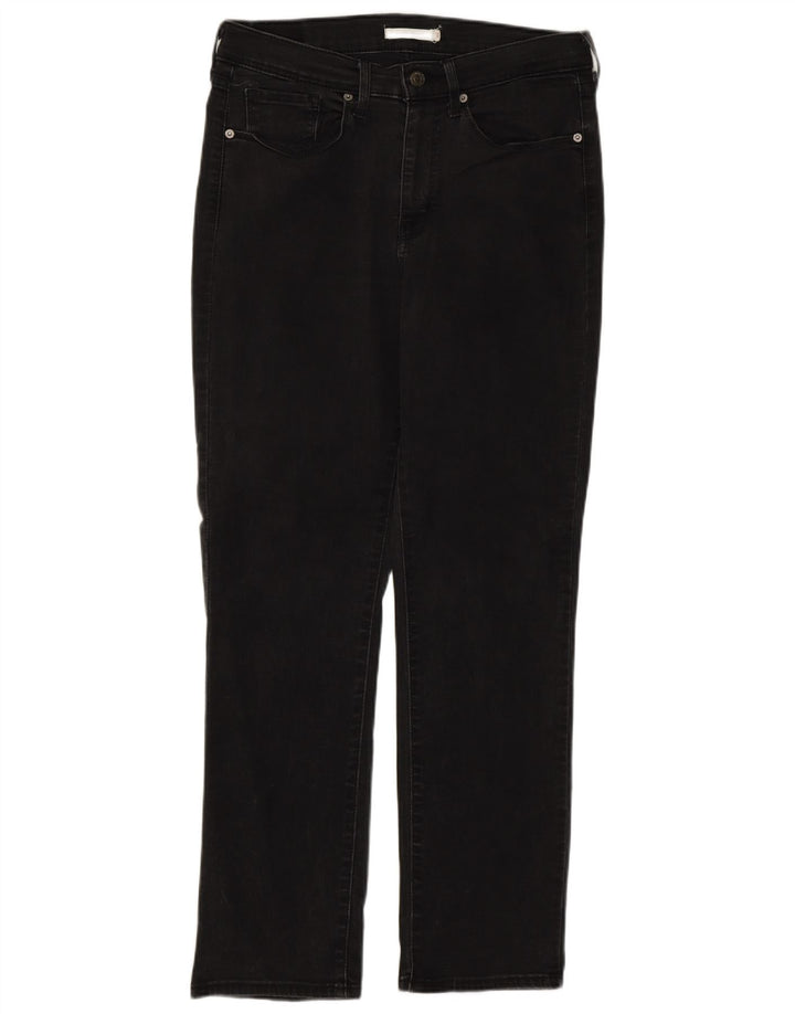 Женские прямые джинсы LEVI'S с высокой талией (США 10, большие W30 L30), черные