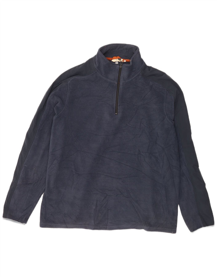 Мужской флисовый джемпер Mountain Warehouse с воротником на молнии 2XL, темно-синий, полиэстер