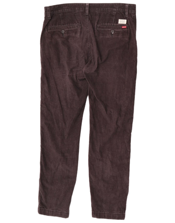 Мужские стандартные зауженные брюки-чиносы Levi's W33 L32 коричневые, хлопковые