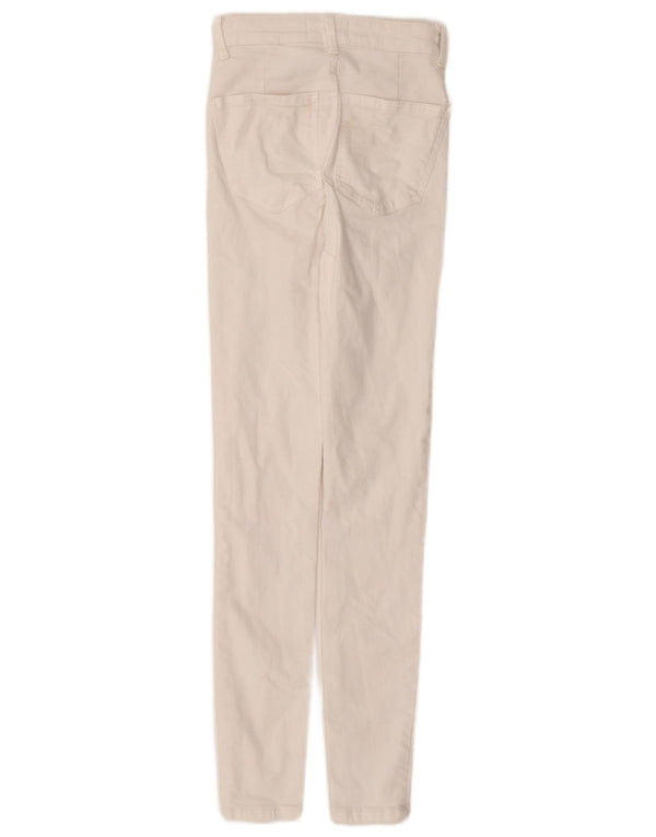 ZARA Womens Skinny Jeans EU 32 2XS W22 L28 White Cotton