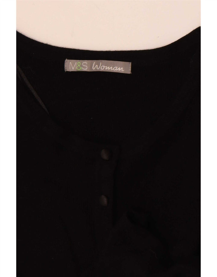 Женский кардиган с короткими рукавами Marks & Spencer UK 8, маленький черный