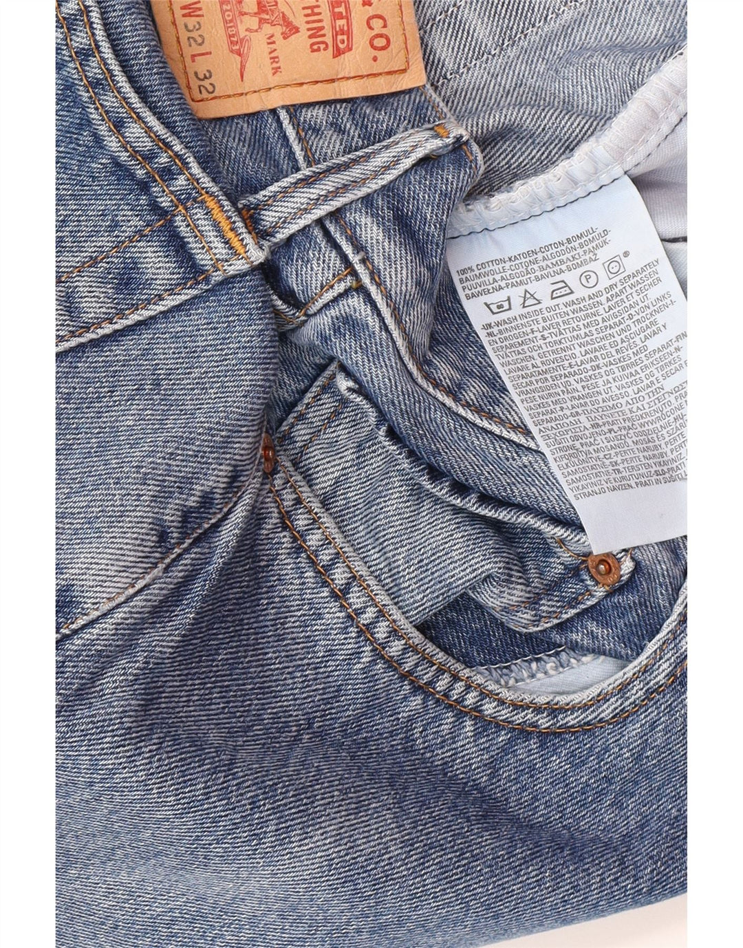 Мужские прямые джинсы Levi's 582 W32 L28 синие, хлопок