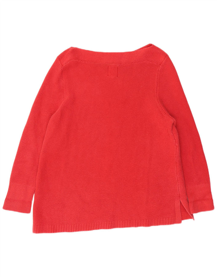 Женский джемпер с вырезом «лодочка» WHITE STUFF, Великобритания, 22, 3XL, красный хлопок