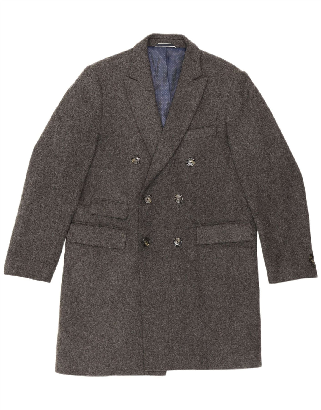 Мужское двубортное пальто Gant UK 40, большая серая шерсть