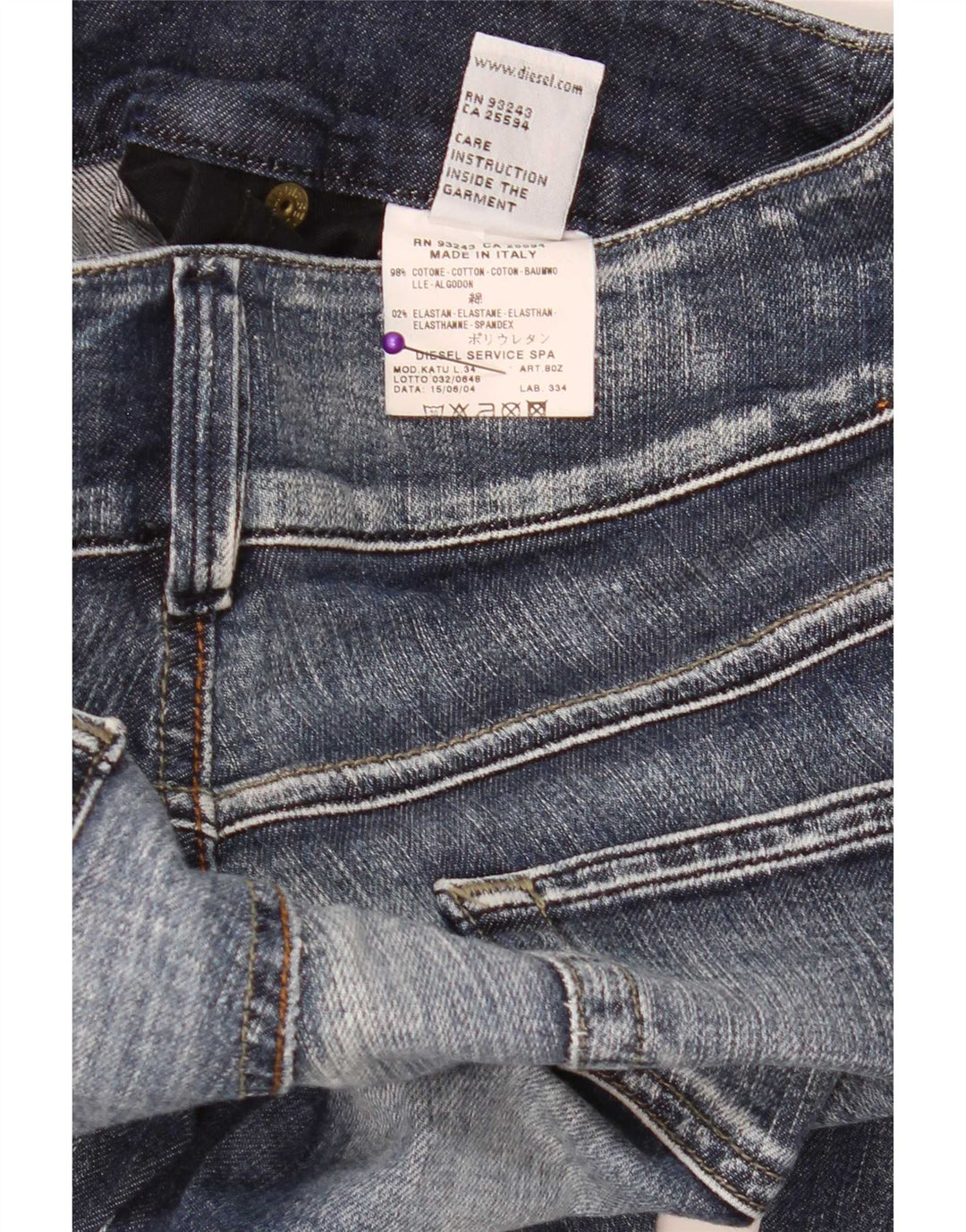 Женские джинсы Diesel Bootcut W27 L29, синие, хлопок