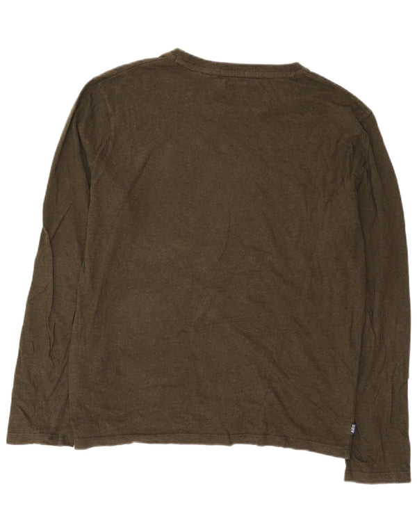 Мужской топ Superdry с длинным рукавом XL, цвет хаки, хлопок