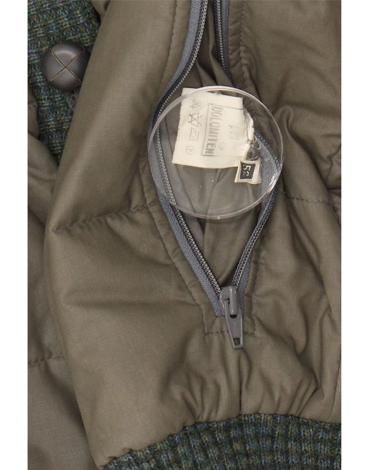 DOLOMITEN Mens Knit Reversible Jacket IT 52 XL Grey Argyle/Diamond Vintage Dolomiten and Second-Hand Dolomiten from Messina Hembry 