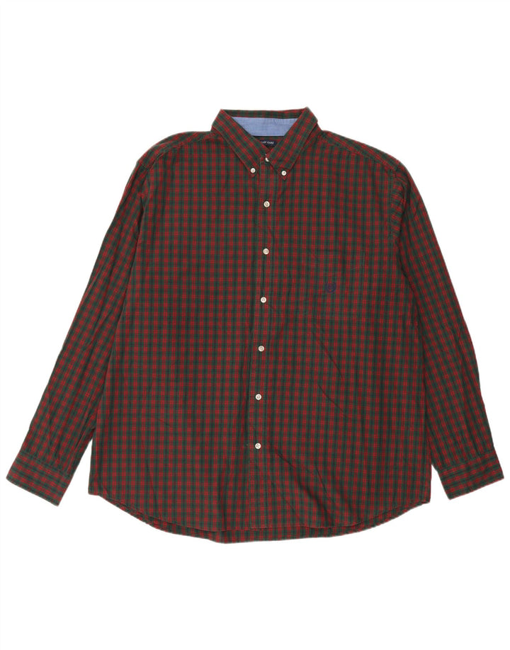 Мужская рубашка Chaps 2XL, зеленая клетка, хлопок