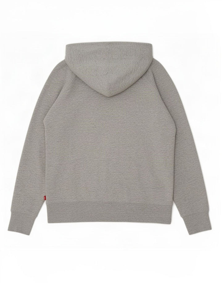 Мужской джемпер с капюшоном Levi's, маленький серый, хлопковый