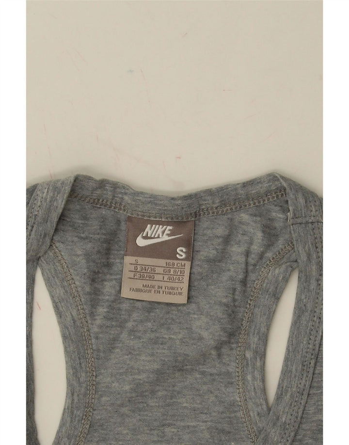 NIKE Womens Vest Top UK 8/10 Small Grey Vintage Nike and Second-Hand Nike from Messina Hembry 
