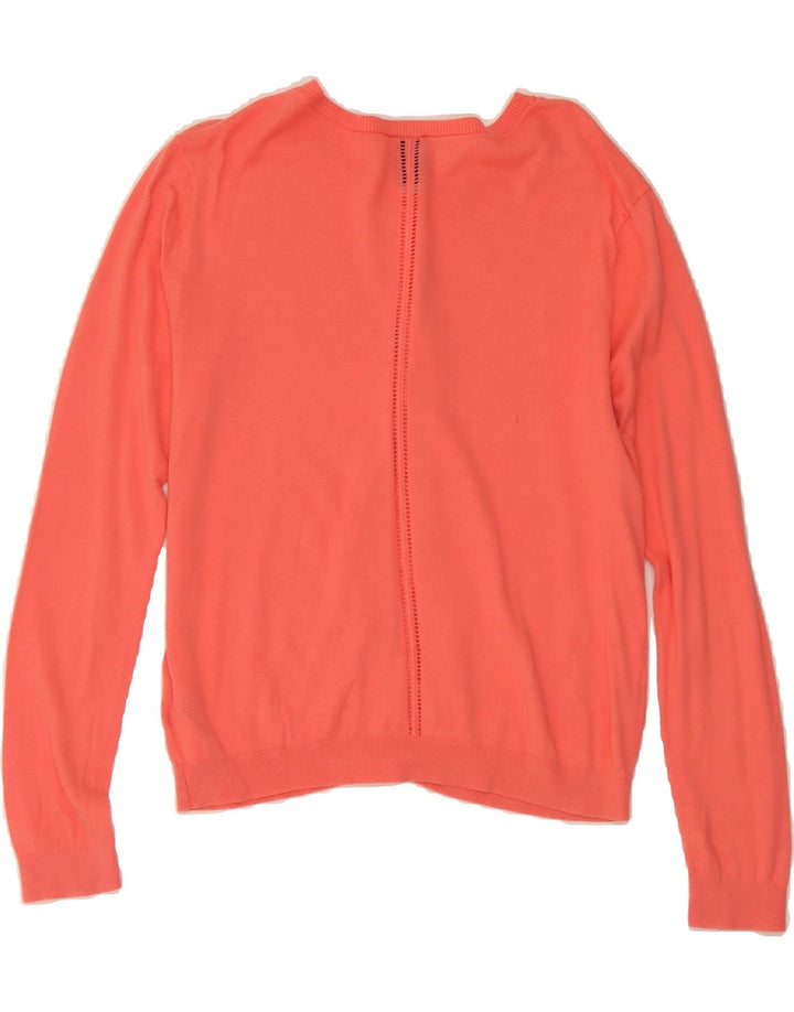 GAP Womens Cardigan Sweater UK 14 Medium Pink Cotton Vintage Gap and Second-Hand Gap from Messina Hembry 