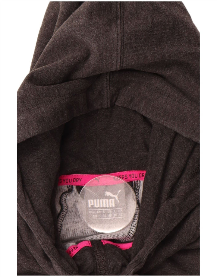 PUMA Womens Zip Hoodie Sweater UK 10 Small Grey
