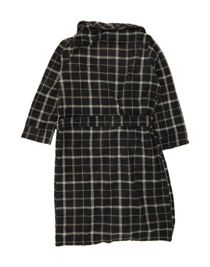 IZOD Mens Fleece Overcoat One Size Black Check Polyester Vintage Izod and Second-Hand Izod from Messina Hembry 