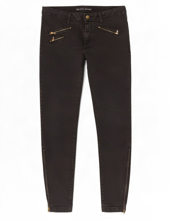 Женские джинсы скинни Zara EU 42, большие W32 L27, черные