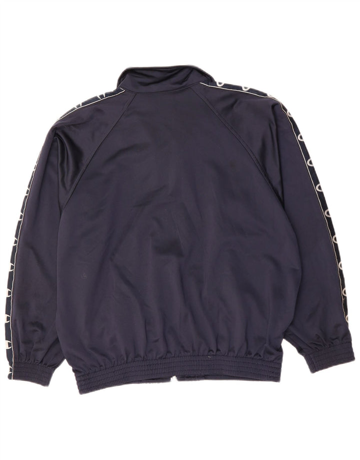 Мужской спортивный костюм большого размера с рисунком Champion, маленькая темно-синяя куртка